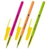 Ручка шариковая BRAUBERG Color, СИНЯЯ, корпус ассорти, узел 1 мм, линия письма 0,5 мм, 141507 141507