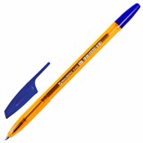 Ручка шариковая BRAUBERG X-333 AMBER, СИНЯЯ, корпус тонированный оранжевый, узел 0,7 мм, линия письма 0,35 мм, 142832 142832