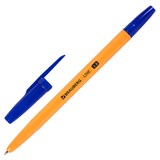 Ручка шариковая BRAUBERG ORANGE Line, СИНЯЯ, корпус оранжевый, узел 1 мм, линия письма 0,5 мм, 143331 143331