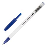 Ручка шариковая масляная BRAUBERG Stick Medium, СИНЯЯ, узел 1 мм, линия письма 0,5 мм, 143419 143419