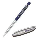 Ручка подарочная шариковая BRAUBERG Ottava, СИНЯЯ, корпус серебристый с синим, линия письма 0,5 мм, 143487 143487