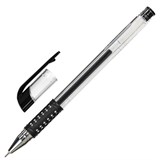 Ручка гелевая с грипом STAFF "Basic Needle" GP-679, ЧЕРНАЯ, игольчатый узел 0,5 мм, линия письма 0,35 мм, 143679 143679