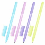 Ручка шариковая BRAUBERG SOFT TOUCH STICK PASTEL СИНЯЯ, мягкое покрытие, корпус ассорти, узел 0,7 мм, 143698 143698