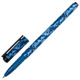 Ручка шариковая BRAUBERG SOFT TOUCH GRIP MILITARY, СИНЯЯ, мягкое покрытие, узел 0,7 мм, 143713 143713