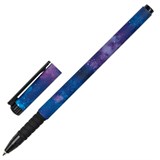 Ручка шариковая BRAUBERG SOFT TOUCH GRIP SPACE, СИНЯЯ, мягкое покрытие, узел 0,7 мм, 143714 143714