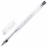 Ручка гелевая СЕРЕБРИСТАЯ BRAUBERG "EXTRA SILVER", корпус прозрачный, 0,5 мм, линия 0,35 мм, 143913 143913