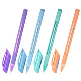 Ручка шариковая масляная BRAUBERG Extra Glide Soft Pastel, СИНЯЯ, узел 0,7 мм, линия письма 0,35 мм, 144073 144073