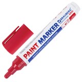 Маркер-краска лаковый (paint marker) 6 мм, КРАСНЫЙ, НИТРО-ОСНОВА, BRAUBERG PROFESSIONAL PLUS EXTRA, 151452 151452
