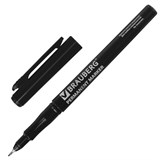 Маркер перманентный BRAUBERG Super Slim, ЧЕРНЫЙ, тонкий металлический наконечник 0,8 мм, 151632 151632