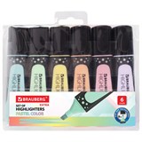 Набор текстовыделителей BRAUBERG 6 шт., АССОРТИ, EXTRA PASTEL, прорезиненный корпус, линия 1-5 мм, 151757 151757