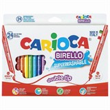 Фломастеры двухсторонние CARIOCA (Италия) "Birello", 24 цвета, суперсмываемые, 41521 151913