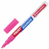 Маркер-краска лаковый EXTRA (paint marker) 2 мм, РОЗОВЫЙ, УСИЛЕННАЯ НИТРО-ОСНОВА, BRAUBERG, 151977 151977