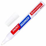 Маркер-краска лаковый EXTRA (paint marker) 4 мм, БЕЛЫЙ, УСИЛЕННАЯ НИТРО-ОСНОВА, BRAUBERG, 151978 151978