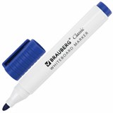 Маркер стираемый для белой доски СИНИЙ, BRAUBERG CLASSIC, 3 мм, с клипом, 152115 152115