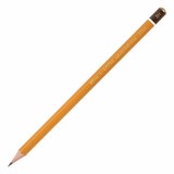Карандаш чернографитный KOH-I-NOOR 1500, 1 шт., 2H, корпус желтый, заточенный 180475