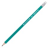 Карандаш чернографитный STAFF EVERYDAY BLP-963, 1 шт., НВ, с ластиком, пластиковый, зеленый корпус, 180963 180963