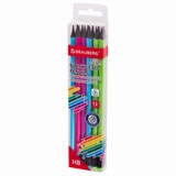 Набор карандашей чернографитных BRAUBERG ULTRA COLOR 12 шт., HB, с ластиком, пластиковые, 181710 181710