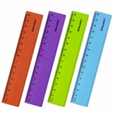 Линейка пластиковая 15 см BRAUBERG FRUITY, тонированная, ассорти, 210765 210765