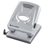 Дырокол металлический BRAUBERG Metallic, до 40 листов, серебристый, 224342 224342