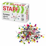 Булавки универсальные STAFF EVERYDAY, 28 мм, 150 штук, в картонной коробке, 226760 226760