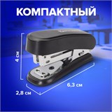 Степлер №24/6, 26/6 МИНИ BRAUBERG Standard, до 25 листов, с антистеплером, черный, 226849 226849