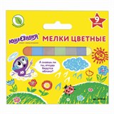 Мел цветной квадратный 9 штук, ЮНЛАНДИЯ "ЮНЛАНДИК И ОКРУЖАЮЩИЙ МИР", картонная упаковка, европодвес, 227443 227443