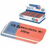 Ластик BRAUBERG Ultra, 41х14х8 мм, красно-синий, натуральный каучук, 228708 228708