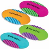 Ластик BRAUBERG Mix S, 58х33х13 мм, цвет ассорти, 228724 228724