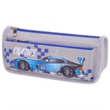 Пенал мягкий ЮНЛАНДИЯ, 2 отделения, полиэстер, "Car champion", серый, 21х6х9 см, 228983 228983
