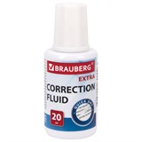 Корректирующая жидкость BRAUBERG EXTRA быстросохнущая, 20 мл, с кисточкой 229397