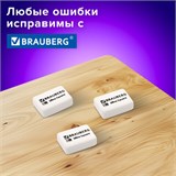 Ластики BRAUBERG "Ultra Square" 6 шт., размер ластика 29х18х8 мм, белые, натуральный каучук, 229603 229603