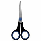 Ножницы BRAUBERG Soft Grip, 140 мм, черно-синие, резиновые вставки, 3-х сторонняя заточка, 230760 230760