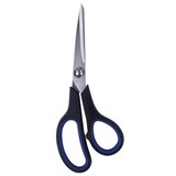 Ножницы BRAUBERG Soft Grip, 190 мм, черно-синие, резиновые вставки, 3-х сторонняя заточка, 230762 230762