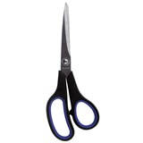 Ножницы BRAUBERG Soft Grip, 216 мм, черно-синие, резиновые вставки, 3-х сторонняя заточка, 230763 230763