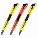 Нож канцелярский 9 мм BRAUBERG Classic, фиксатор, корпус ассорти, упаковка с европодвесом, 230914 230914