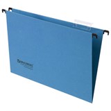 Подвесные папки А4/Foolscap (406х245 мм), до 80 листов, КОМПЛЕКТ 10 шт., синие, картон, BRAUBERG (Италия), 231793 231793