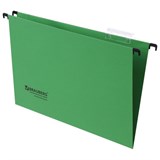 Подвесные папки А4/Foolscap (406х245 мм), до 80 листов, КОМПЛЕКТ 10 шт., зеленые, картон, BRAUBERG (Италия), 231795 231795