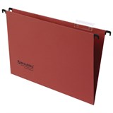 Подвесные папки А4/Foolscap (406х245 мм), до 80 листов, КОМПЛЕКТ 10 шт., красные, картон, BRAUBERG (Италия), 231796 231796