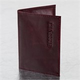 Обложка для паспорта натуральная кожа Virginia, PASSPORT, бордовая, BRAUBERG, 237187 237187