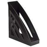 Лоток вертикальный для бумаг BRAUBERG Office style, 245х90х285 мм, черный, 237278 237278