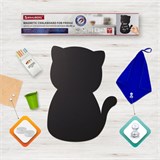 Доска на холодильник магнитно-меловая 30х40 см "Pussy Cat" с набором аксессуаров, BRAUBERG, 237840 237840