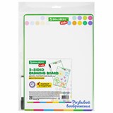 Доска для рисования с маркером двухсторонняя, в клетку/белая, 24х34 см (А4), BRAUBERG KIDS, 238152 238152