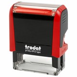 Штамп самонаборный 4-стр., 47х18 мм, синий, TRODAT 4912P4/DB, корпус КРАСНЫЙ, КАССЫ В КОМПЛЕКТЕ, 43218 238366