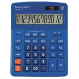 Калькулятор настольный BRAUBERG EXTRA-12-BU (206x155 мм), 12 разрядов, двойное питание, СИНИЙ, 250482 250482