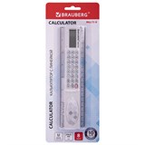 Калькулятор с линейкой 20 см, BRAUBERG MULTI-8 (53x210 мм), 8 разрядов, 250540 250540