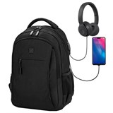 Рюкзак BRAUBERG URBAN универсальный с отделением для ноутбука, USB-порт, "Kinetic", черный, 46х31х18 см, 270798 270798