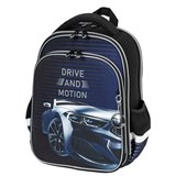 Ранец BRAUBERG QUADRO, 3 отделения, с брелоком, "Sport car", LED-ЛАМПОЧКИ, 37х28х18 см, 271359 271359