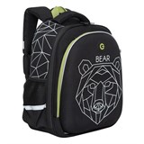 Ранец GRIZZLY анатомическая спинка, c бейджем, для мальчиков, "BEAR", 36х28х20 см, RAz-287-9/1 271758