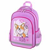 Рюкзак ПИФАГОР SCHOOL, 1 отделение, 3 кармана, "Fluffy akita", 38x28х14 см, 272084 272084