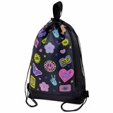 Мешок для обуви ЮНЛАНДИЯ с ручками, боковой карман на молнии, 46х36 см, "Patches", 272406 272406